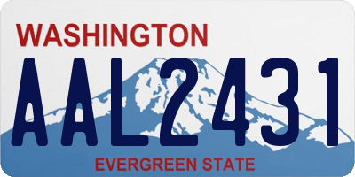 WA license plate AAL2431