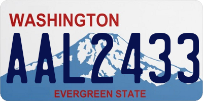 WA license plate AAL2433