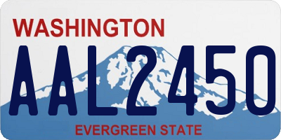 WA license plate AAL2450