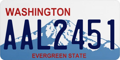 WA license plate AAL2451