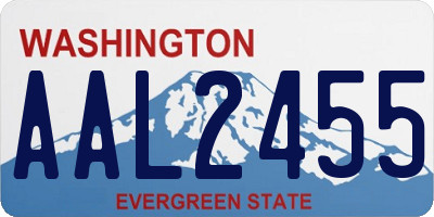 WA license plate AAL2455