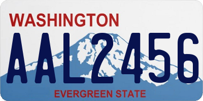 WA license plate AAL2456