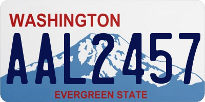 WA license plate AAL2457