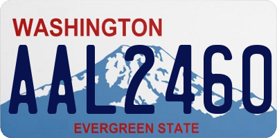 WA license plate AAL2460