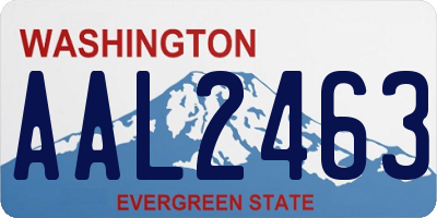 WA license plate AAL2463