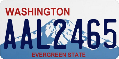 WA license plate AAL2465