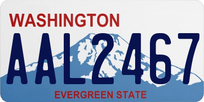 WA license plate AAL2467