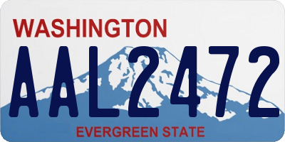 WA license plate AAL2472