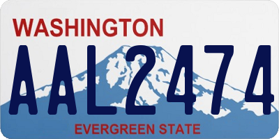 WA license plate AAL2474