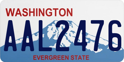 WA license plate AAL2476