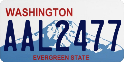 WA license plate AAL2477