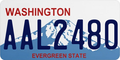 WA license plate AAL2480