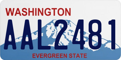 WA license plate AAL2481
