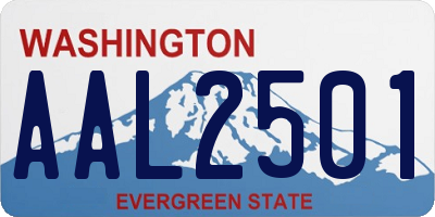 WA license plate AAL2501