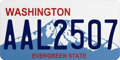 WA license plate AAL2507