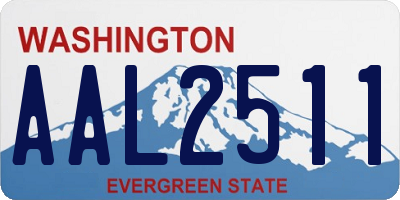 WA license plate AAL2511