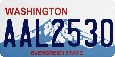 WA license plate AAL2530