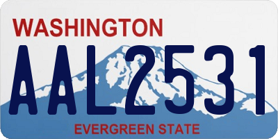 WA license plate AAL2531