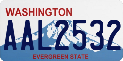 WA license plate AAL2532