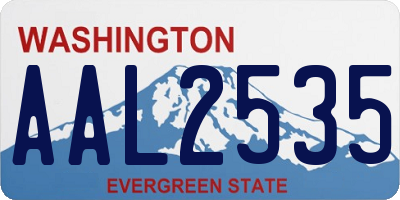 WA license plate AAL2535