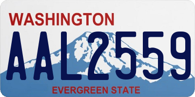 WA license plate AAL2559