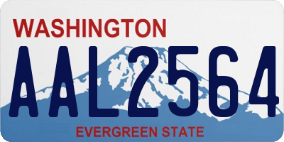 WA license plate AAL2564