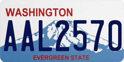 WA license plate AAL2570