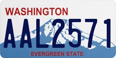 WA license plate AAL2571