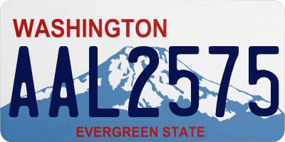 WA license plate AAL2575