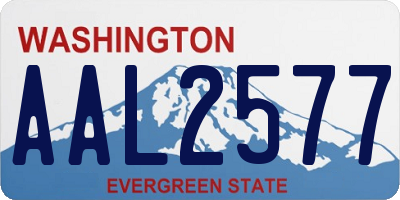 WA license plate AAL2577