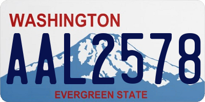 WA license plate AAL2578