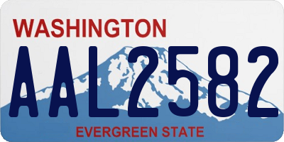 WA license plate AAL2582