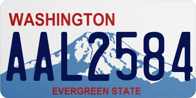 WA license plate AAL2584