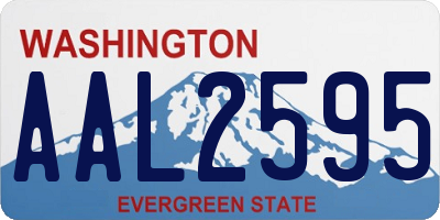 WA license plate AAL2595