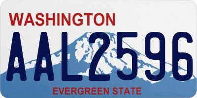 WA license plate AAL2596