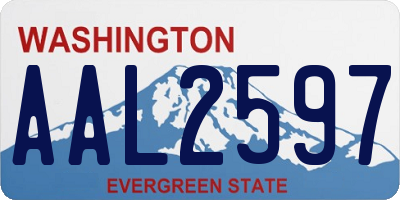 WA license plate AAL2597