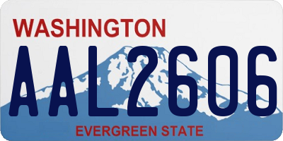 WA license plate AAL2606