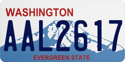 WA license plate AAL2617