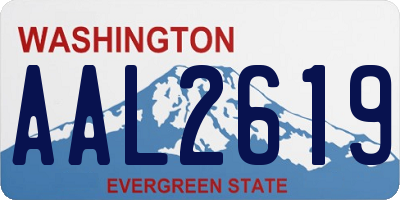 WA license plate AAL2619