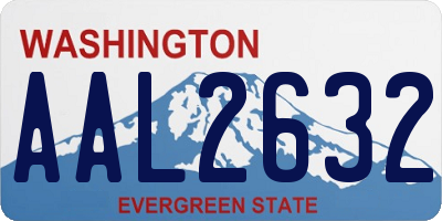 WA license plate AAL2632