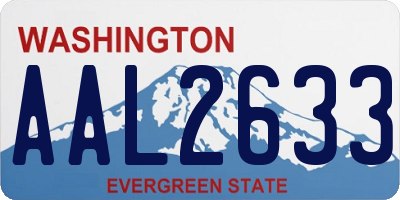 WA license plate AAL2633