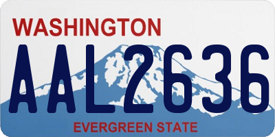 WA license plate AAL2636