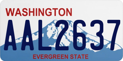 WA license plate AAL2637