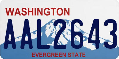 WA license plate AAL2643