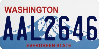 WA license plate AAL2646