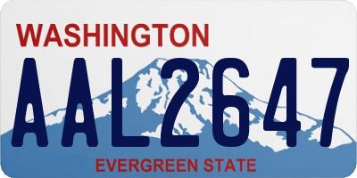 WA license plate AAL2647