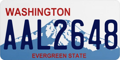 WA license plate AAL2648