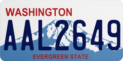 WA license plate AAL2649