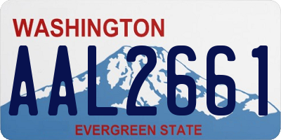 WA license plate AAL2661