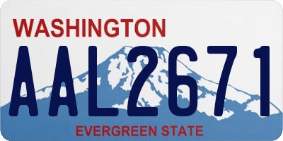 WA license plate AAL2671